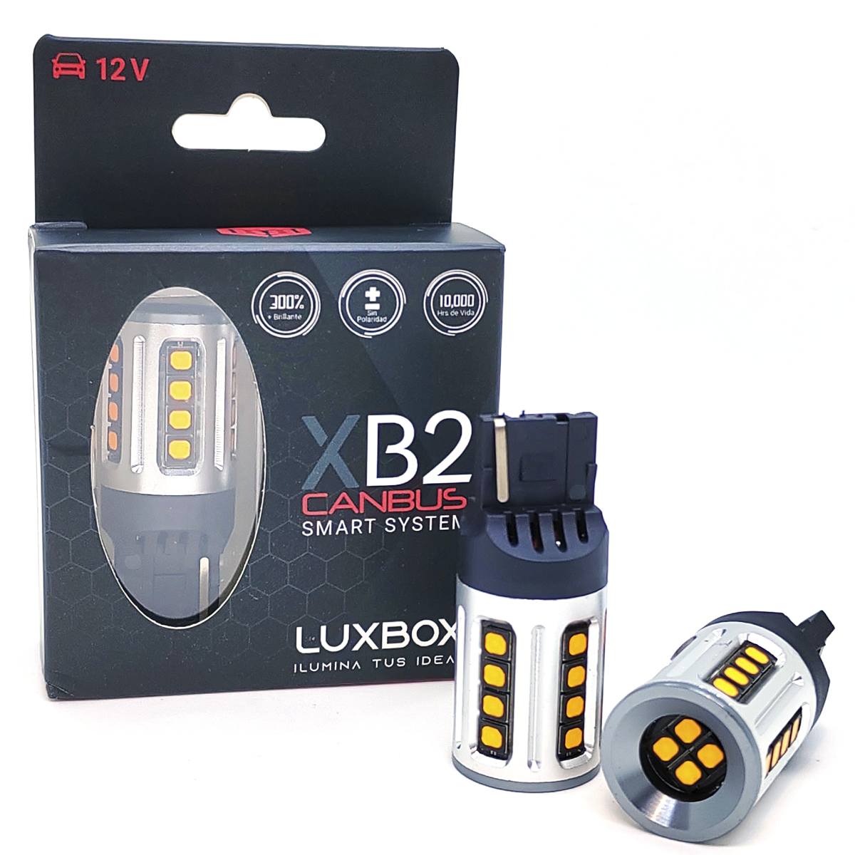Focos Led Canbus XB2 Luxbox Para Stop Direccionales Reversa