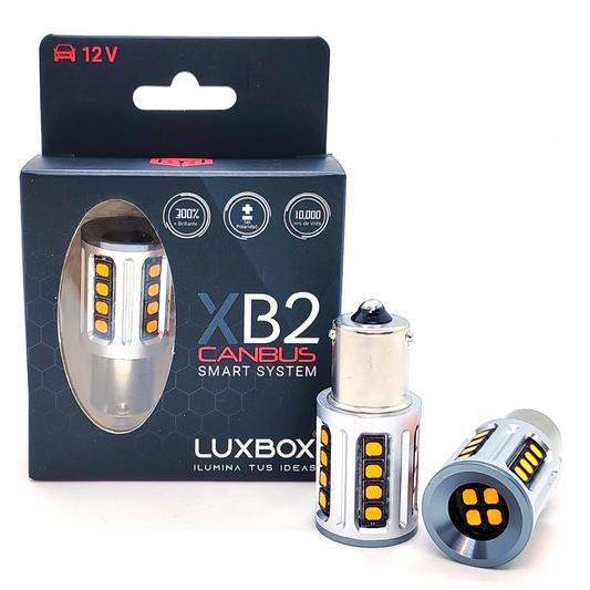 Focos Led Canbus XB2 Luxbox Para Stop Direccionales Reversa