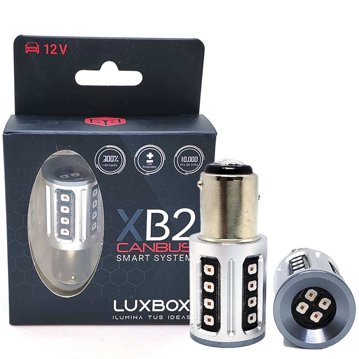 Focos Led Canbus XB2 Luxbox Para Stop Direccionales Reversa