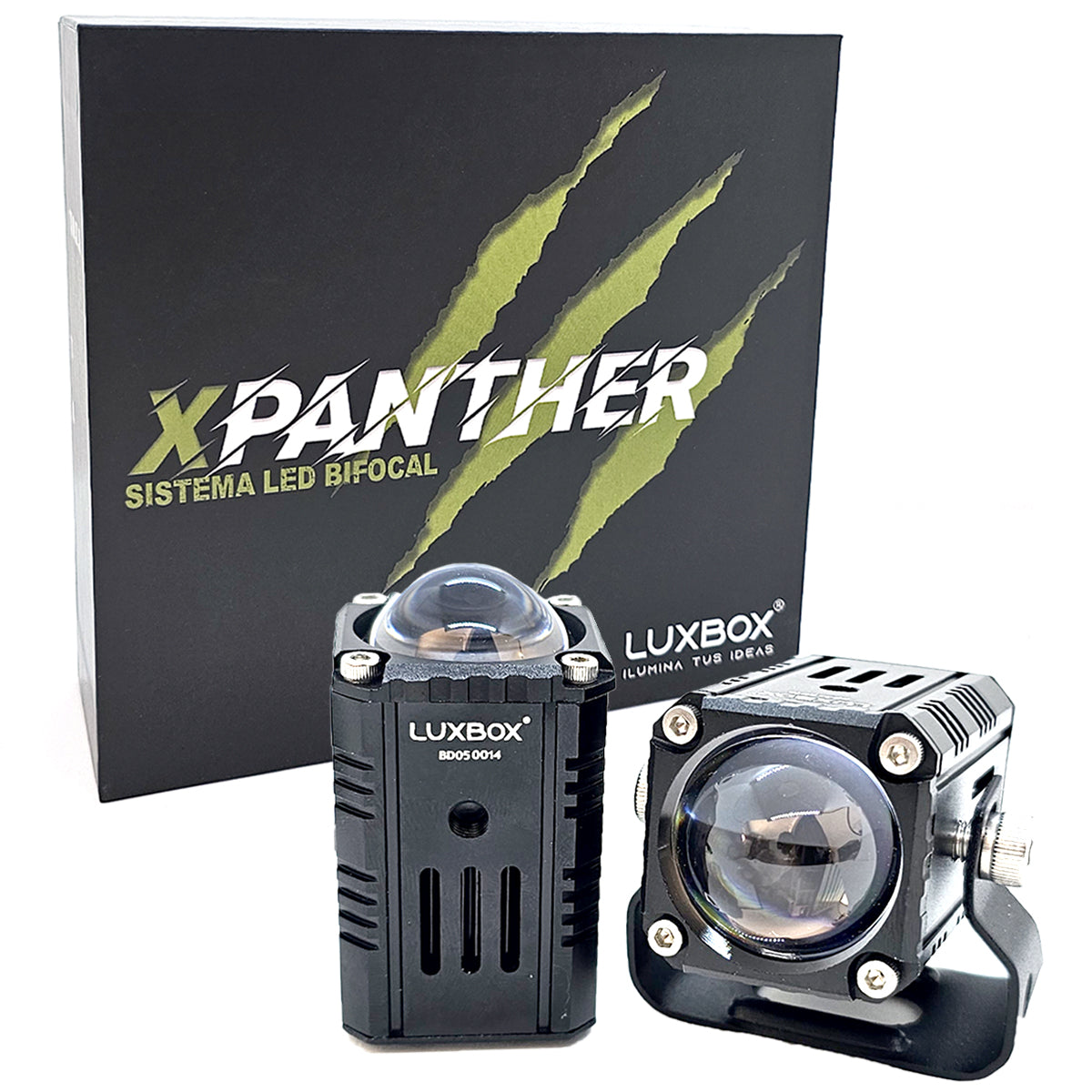 Kit Mini Lupas Led Xpanther Con Switch Y Arnés Luxbox