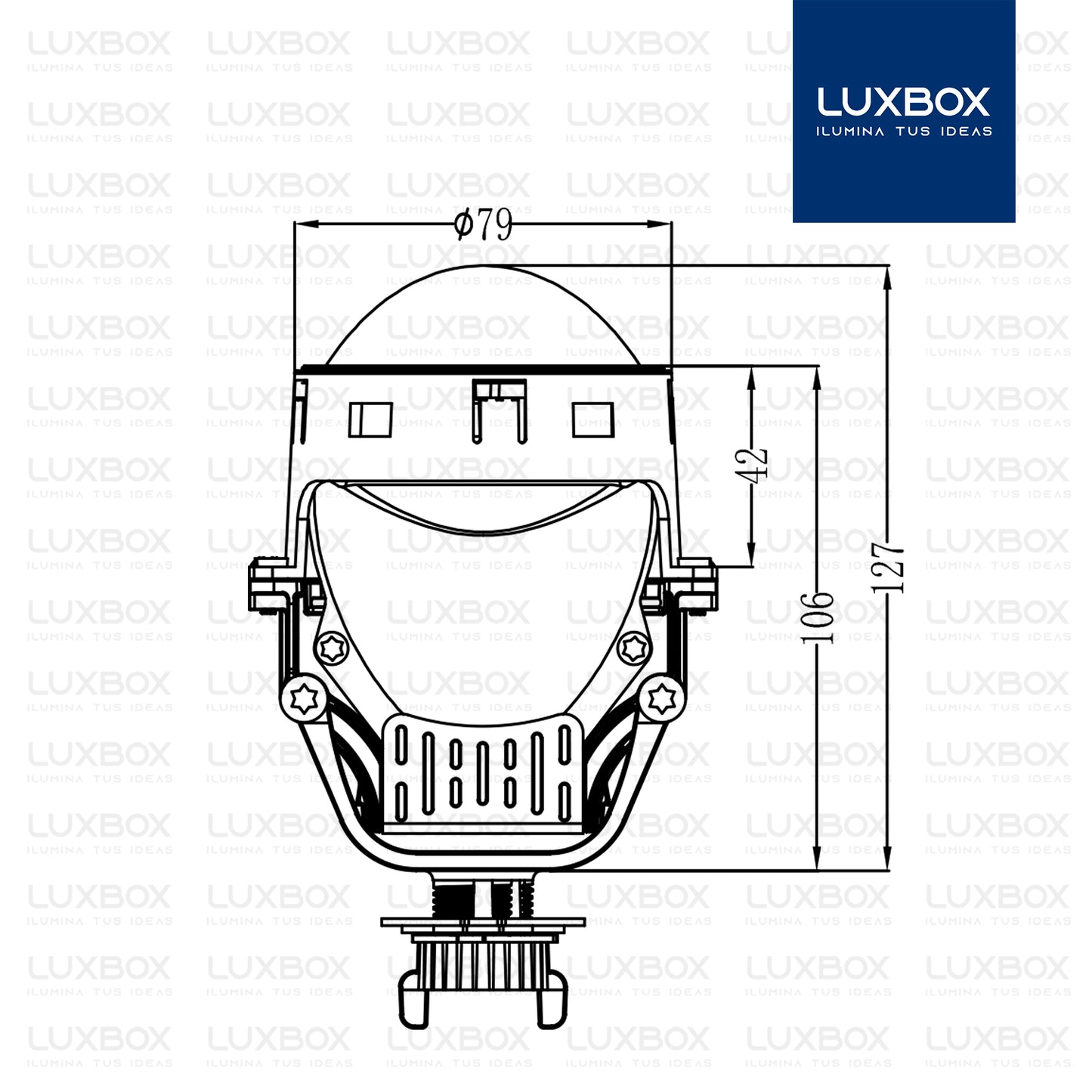 Proyectores Bi-led XZOOM PRO 3 Pulgadas Alta Y Baja LUXBOX
